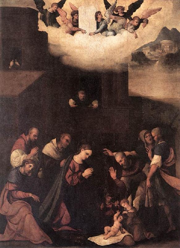 MAZZOLINO, Ludovico Adoration of the Shepherds g Germany oil painting art